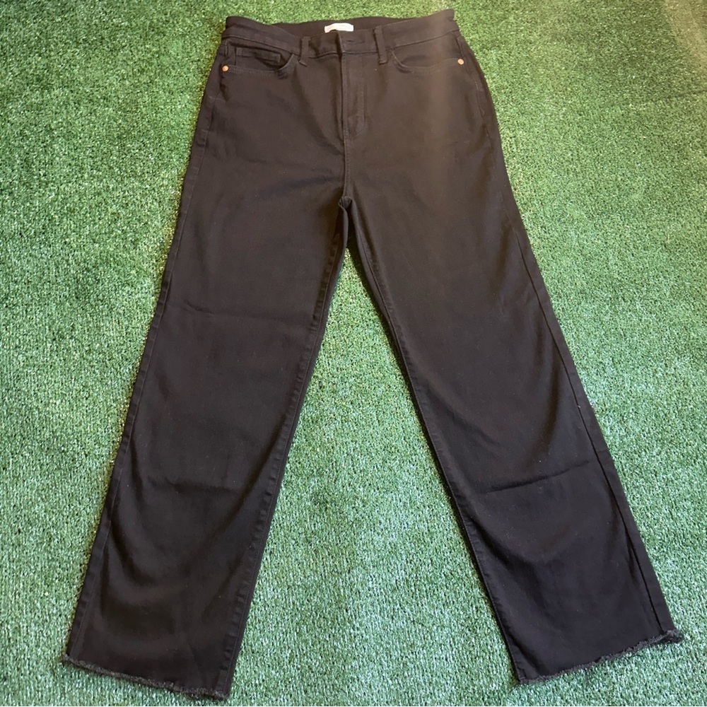 LC Lauren Conrad Women's Classic Black Straight Leg Jeans